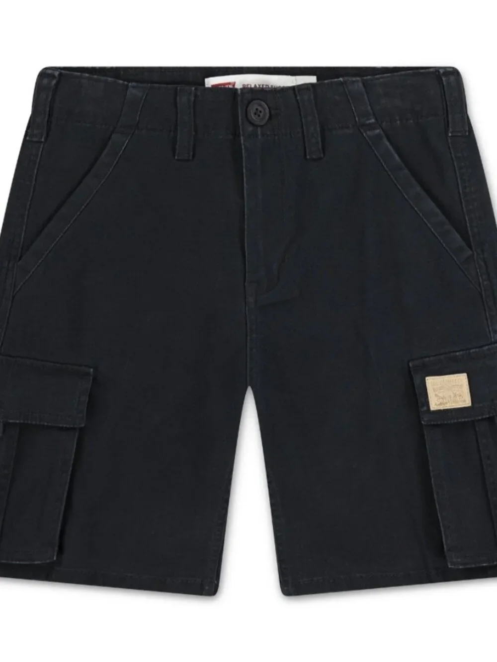 NEW Levi's Boys Twill Cargo Shorts Size 20 Black School Uniform Cotton 98% cotto